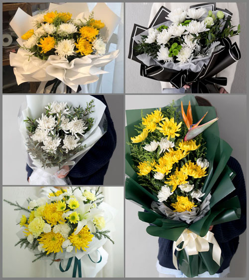 山东莱芜莱城区张家洼街道冯家坡村白事花束代送
